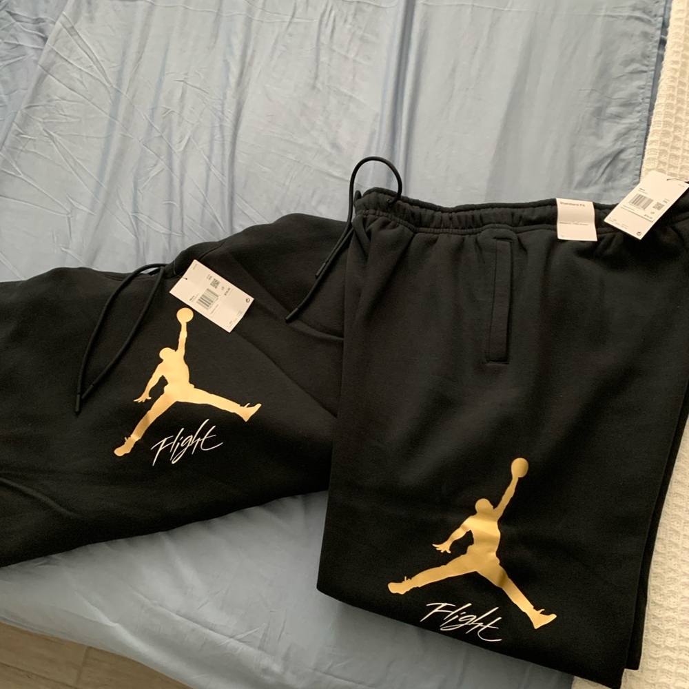 Jordan Black Hoodie with Gold Logo